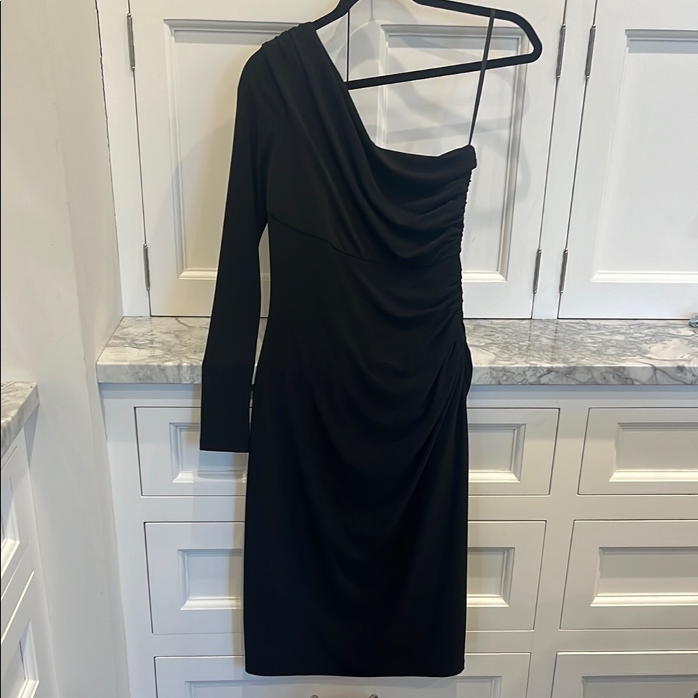 Elegant Black One-Shoulder Dress Lauren Ralph Lauren